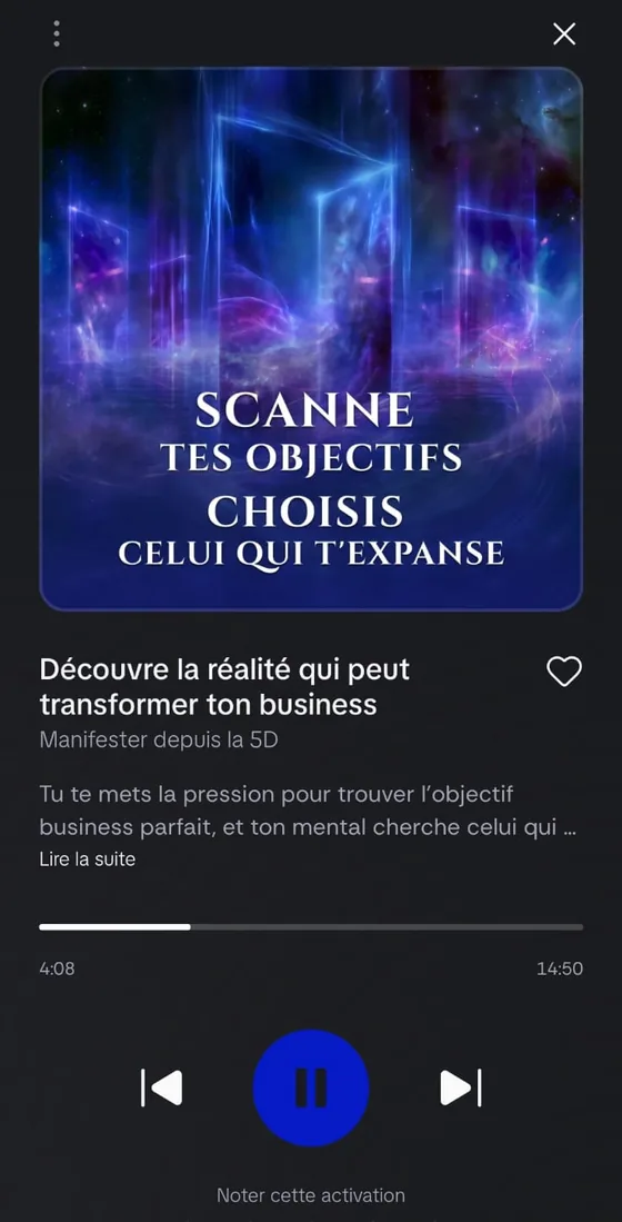Une activation en cours d'écoute.